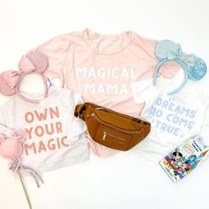 Ever Iyla | Kaydi on Instagram: “This magical collection drops in less than one hour! I just wanted to say thank you for all the love you’ve shown for this upcoming drop.…” Cotton Minnie Mouse Graphic Tee, Pink Soft-washed Graphic Tee, Spring Minnie Mouse Cotton T-shirt, Casual Cotton Minnie Mouse T-shirt