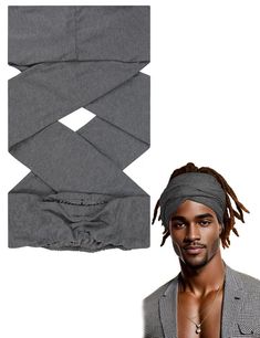 PRICES MAY VARY. Modal Imported CONVENIENT SATIN LINED OPEN TURBAN: This open turban hairband for men with a flexible bandana to suit everyone's choice. Whether you've ever had difficulty choosing a hat because of big scalps, curly hair, dreadlock, etc. By wearing the elegant head wrap, you'll never have to suffer again. NEW DESIGN BREAKING THE TRADITIONAL SINGLE LAYER TUBE: The turban is a men’s turban like no other, featuring the first ever pre-tied design, this top open turban with its down a Head Wraps For Men, Male Headwrap Styles, Turban With Locs Men, Men’s Head Scarf, Men’s Head Wrap, Turban Hairband, Bandanas Men, Sports Headband, Ski Cap