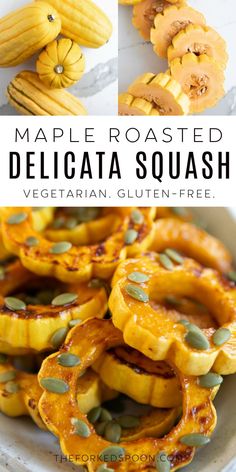 maple roasted delicata squash on a white plate