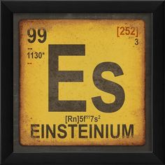 an old metal sign with the letter e in it's center and some type of element