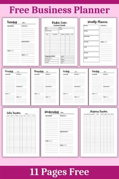 the free printable business planner is perfect for small businesses and it's easy to use