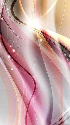 an abstract background with lines and dots in pink, orange, yellow and white colors