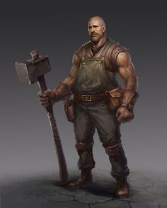 Blacksmith Character Design, Fantasy Blacksmith, Art Symbols, Brand Archetypes, Male Character, Dungeons And Dragons Characters