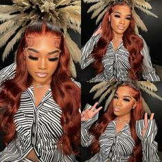 Hair Material 100% Human Hair From One Donor Color #33 Red Brown Lace Hd Transparent lace wig Can Be Dyed Yes, Last for one more year Hairline Pre-plucked Natural Hairline Wig Combs 13x4-2 Combs Inside; 4x4&13x6 Lace-4 Combs Inside; 5x5 Lace-1 Comb Inside Cap Size Average Size, with Adjustable 4 Strap Free Shipping USA (3-5 Bdays), others (5-7 Bdays) Returns Accept 30-day no reason return & exchange, with hair not be used Free Gifts Wig cap,exquisite Gift Packs Straight Human Hair Wig, Auburn Color, Dyed Natural Hair, Brown Wig, Straight Human Hair, Wig Styles, Lace Wig