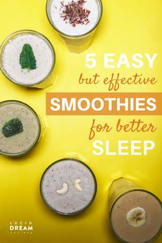 Do you have problems with #sleep? Luckily, we can share with you some extremely easy #smoothie recipes for improving sleep! If you are unable to sleep or you simply want to improve your sleep, then check out which ingredients can help you out! #sleepbetter #getbettersleep #bettersleepremedies how to get better sleep | get better sleep | sleep life hacks | peaceful sleep | banana sleep | Sleep Importance, Bedtime Smoothie, Lucid Dreaming Tips, Natural Smoothies, Food For Sleep, Sleep Drink, Get Better Sleep, Smoothies For Kids, Lucid Dream