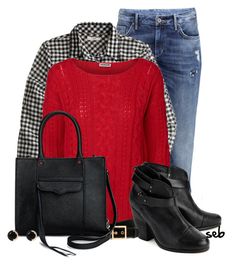 "Gingham Shirt" by coombsie24 ❤ liked on Polyvore featuring H&M, J.Crew, Vero Moda, rag & bone, Rebecca Minkoff and River Island Outfits 40s, Comfy Jeans Outfit, Stylish Outfits For Women Over 50, Country Girls Outfits, Preppy Lifestyle, Long Sleeve Outfits, Fall Capsule Wardrobe, M J