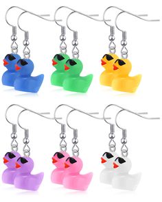 PRICES MAY VARY. Enough Styles to Change: you will receive 6 pairs of duck earrings in 6 colors, including white, yellow, purple, green, blue, pink, rich in style and abundant in quantity, convenient for you to use or replace, sufficient to meet your decoration needs Exquisite Design: dangle drop earring is designed with duck shape, made of resin with nice craftsmanship, cute and funny, the design makes this earring look like a real duck with cool sunglasses, adding a exquisite feeling to your d Aesthetic Earring, Earring Aesthetic, Duck Stuff, Duck Earrings, Bday Gifts, Funny Earrings, Earrings Aesthetic, Earrings Cute, Cool Sunglasses