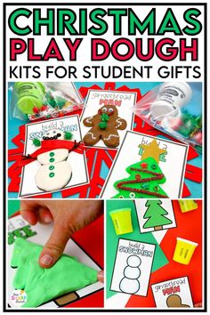 christmas play dough kits for students to make