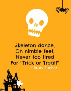 Skeleton dance... A Halloween Poem Halloween Dinner Party Food, Halloween Mantels, Pumpkin Creations, Spooky Crafts, Halloween Steampunk