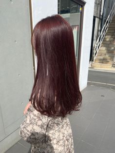 Cherry Brown Hair, Cherry Hair Colors, Wine Hair Color, Plum Hair, Cherry Hair, Hair Tint, Dark Red Hair