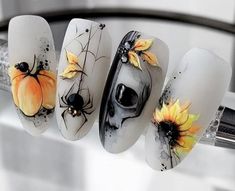 Voodoo Doll Nails Design, Funny Nails Ideas, Witchy Nails, Halloween Acrylic Nails, Gothic Nails, Goth Nails, Grunge Nails, Halloween Nail Designs