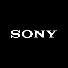 the word sony in white on a black background