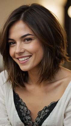 Layer Up Your Look: 15 Shoulder Length Haircuts with Chic Layers - Inspire Inlet Shoulder Length Hair With Textured Layers, Shag Haircut Fine Straight Hair, Shoulder Length Hair For Thinning Hair, Fine Hair Haircuts With Bangs, One Length Bob Medium, Side Part Hairstyles Medium, Above Shoulder Length Hair With Layers, Shoulder Length Haircut Straight, Choppy Layers For Medium Hair