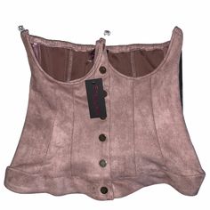 Nwt Hot Miami Styles Blush Gold Button Detailed Corset Waist Belt -Size: Large -Measurements Approx: Waist: 14”(Un Stretch) -Length: 14”(Widest Part) -Total Unzip: 28” -Color: Blush W/ Gold Buttons -Material: See Tag Pic -Style: Corset Waist Belt -Details: 6 Front Snap Buttons -Condition: New W/ Tags -Disclaimer: Boing Slightly Bent -Color May Vary -All Original Pics -Accurately Described & Represented -Final Sale. Backed By Pm Buyer Protection. Buyer Agrees To & Understands Condition Of Item. Corset Waist Belt, Gold Metal Belt, Corset Making, Gold Corset, Style Corset, Corset Waist, Hot Miami Styles, Blush Gold, Corset Belt