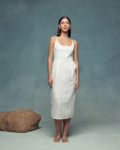 Laid-back luxe in dress form. Crafted from high-quality 100% European linen, our Linen Scoop Neck Midi Dress is soft, breathable, and lightweight. It's the perfect white dress for warm weather and can be dressed up or down for everything from wedding events to brunch. ✨ Made of 100% linen ✨ Breathable, durable, lightweight ✨ Functional front pockets 100% European Linen Scoop Neck Midi Dress. Always fairly priced at $69.90 Casual Linen Dress With Spaghetti Straps, Everyday Linen Dress, Casual Linen Dress With Adjustable Straps For Daywear, Fitted Linen Dress With Adjustable Straps For Summer, Relaxed Fit Linen Dress For Brunch, Summer Linen Dress With Straight Neckline, Summer Linen Dress For Everyday Wear, Summer Linen Dress With Adjustable Straps And Straight Neckline, Casual Linen Dress With Adjustable Straps For Brunch