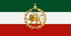 the flag of italy with a lion on it's head and laurels around its neck