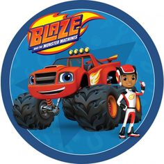 blaze the monster truck birthday party plates