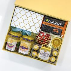 a box filled with lots of different types of food and condiments in it