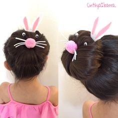 Bunny Bun, Holiday Hairstyles Easy, Hairstyles For Kids Black, Hair Bun Tutorial, Going Out Hairstyles, Wacky Hair