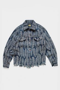 Kapital - 12oz FEATHER Denim 3rd Jacket - Indigo - Canoe Club Popeye Magazine, Canoe Club, Feather Pattern, Feather Print, Mm6 Maison Margiela, Engineered Garments, Sewing Basics, Pant Shirt, Sweater And Shorts