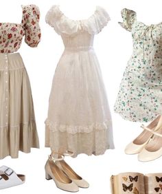 Cottagecore Aesthetic Outfits, Fashion Teenage Girls, Cottagecore Outfits, Cottagecore Fashion, Fashion Aesthetics, Fashion Inspiration Design, Looks Vintage, Fancy Dresses, Aesthetic Outfits