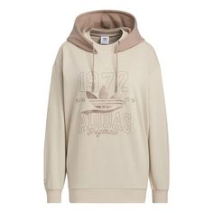 (WMNS) adidas originals Sportswear Hoodie Logo ' Beige' IW9412 Logo Beige, Hoodie Logo, Adidas Hoodie, Adidas Originals, Adidas, ? Logo, The Originals, Logos