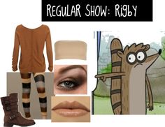 a collage of images with text that reads regular show rigy