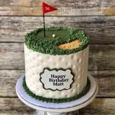 Golf cake #golfcake #golf #golfball #golfballcake #cakewalkcrafted #edibleart #decoratedcake #fondant #fondantcake #cakedecorating… | Instagram Golf Ball Cake, Happy Birthday Matt, Golf Birthday Party, 30 Birthday Cake, 40th Birthday Cakes, Birthday Cakes For Men