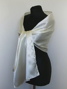 A very elegant satin shawl wrap shrug for your wedding , party or evening dress Color: ivory ( also available in white or black ) Size : 160 cm x 40 cm You can use it as a wrap, shawl or stola. You can find a matching sating bridal purse / bag in our Etsy shop or just contact us. We accept credit cards. White Shawls, Elegant White Silk Scarf For Party, Classic Silk Scarf For Wedding, Classic Silk Scarf For Weddings, Elegant Silk Scarf With Satin Finish For Weddings, Silk Shawl For Wedding, Elegant Silk Shawl Scarf For Wedding, Elegant Silk Shawl For Evening, Elegant Silk Scarf With Satin Finish For Formal Events