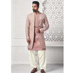 Silk Indian Dress, Open Sherwani, Sougat Paul, Kids Kurta Pajama, Kids Kurta, Mens Wear Wedding, Sherwani For Men, Wedding Sherwani, Kurta Pajama