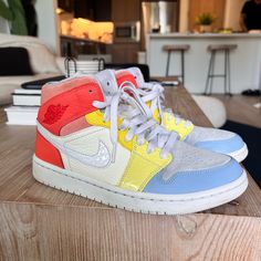 Womens Air Jordan 1, Nike Shoes Womens, Womens Air Jordan, New Shoe, Womens Air Jordans, Shoe Ideas, Air Jordan 1 Mid, Jordan 1 Mid, Coach Shoes