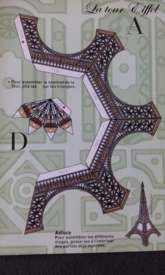 the paper model of the eiffel tower