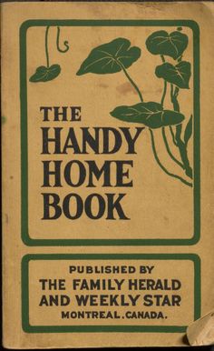 the handy home book is sitting on a table