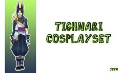 an image of the character tiganari cosplay set