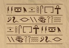 an ancient set of egyptian symbols