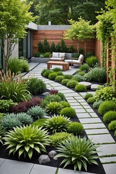 a very nice looking garden with lots of plants