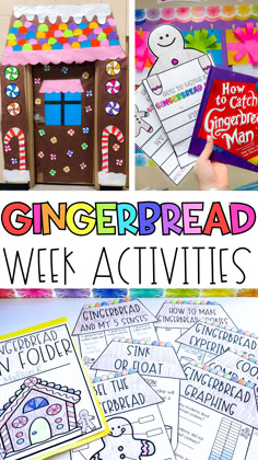 gingerbread week activities for kids to do with the gingerbread house and other things