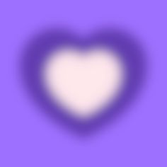 a white heart shaped object on a purple background with the shadow from it's center