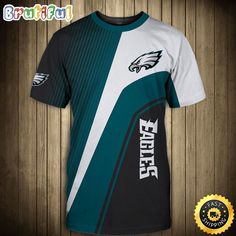 the philadelphia eagles jersey is displayed on a wooden background