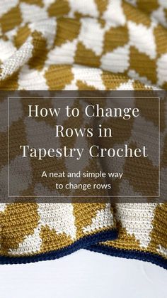 how to change rows in tapestry crochet