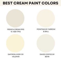 the best cream paint colors for interior walls and floors, with different shades to choose from