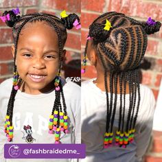 40 Age-Appropriate Natural Hairstyles for 4-Years Kids - Coils and Glory Hairstyle For Black Kids, Lil Girl Braid Styles, Girls Cornrow Hairstyles, Braided Mohawk Hairstyles, Old Hairstyles, Mohawk Braid, Natural Braids, Natural Hairstyle