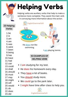 helping verbs in English | auxiliary verbs in English Auxiliary Verbs, Verbs In English, Basic English Grammar Book, Words English, Helping Verbs, English Word Book, Study English Language, English Transition Words, English Grammar Book