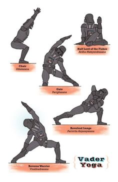 various poses of yoga for each individual to practice their postures and body shapes, including the