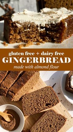 gluten free and dairy free gingerbread made with almond flour