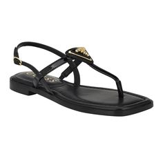 PRICES MAY VARY. Glamorous GUESS Rainey adds a subtle sparkle on the signature GUESS triangle hardware. Easy to wear, with an understated strappy design. Square Toe Buckle Closure .59" Heel Height Design Square, Kids Luggage, Luxury Store, Pharmacy Gifts, Flat Sandals, Black Sandals, Leather Sandals, Special Features, Shoes Sandals