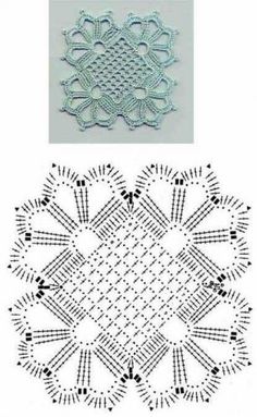 an image of a doily pattern on the left and right side of it, with another design in the middle