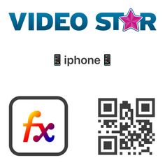 the logo for video star and an image of a qr code