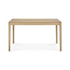 a wooden table with two legs and one end missing the top, on a white background