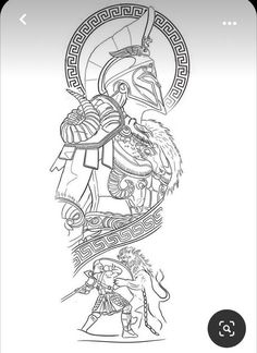 an image of a tattoo design on the back of a person's arm and leg